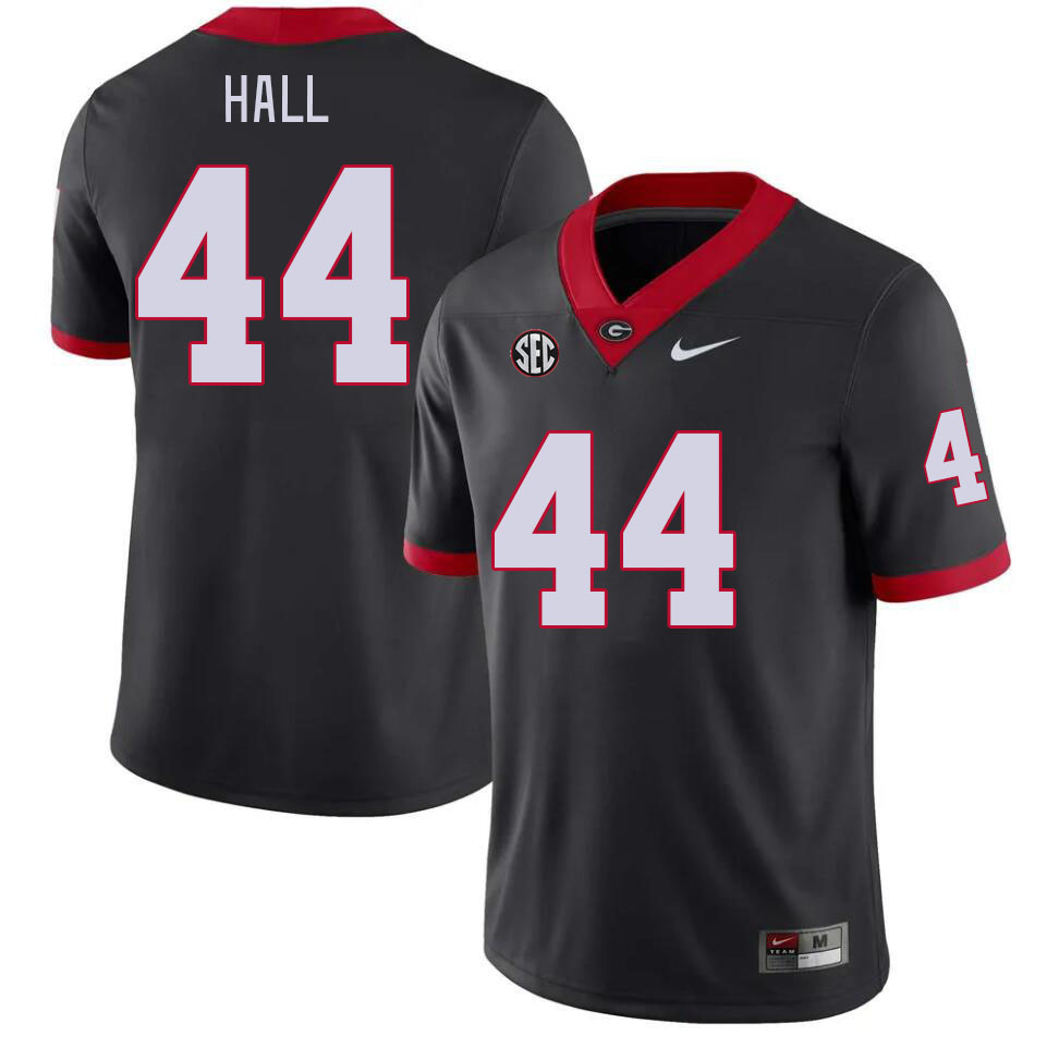 Men #44 Jordan Hall Georgia Bulldogs College Football Jerseys Stitched-Black - Click Image to Close
